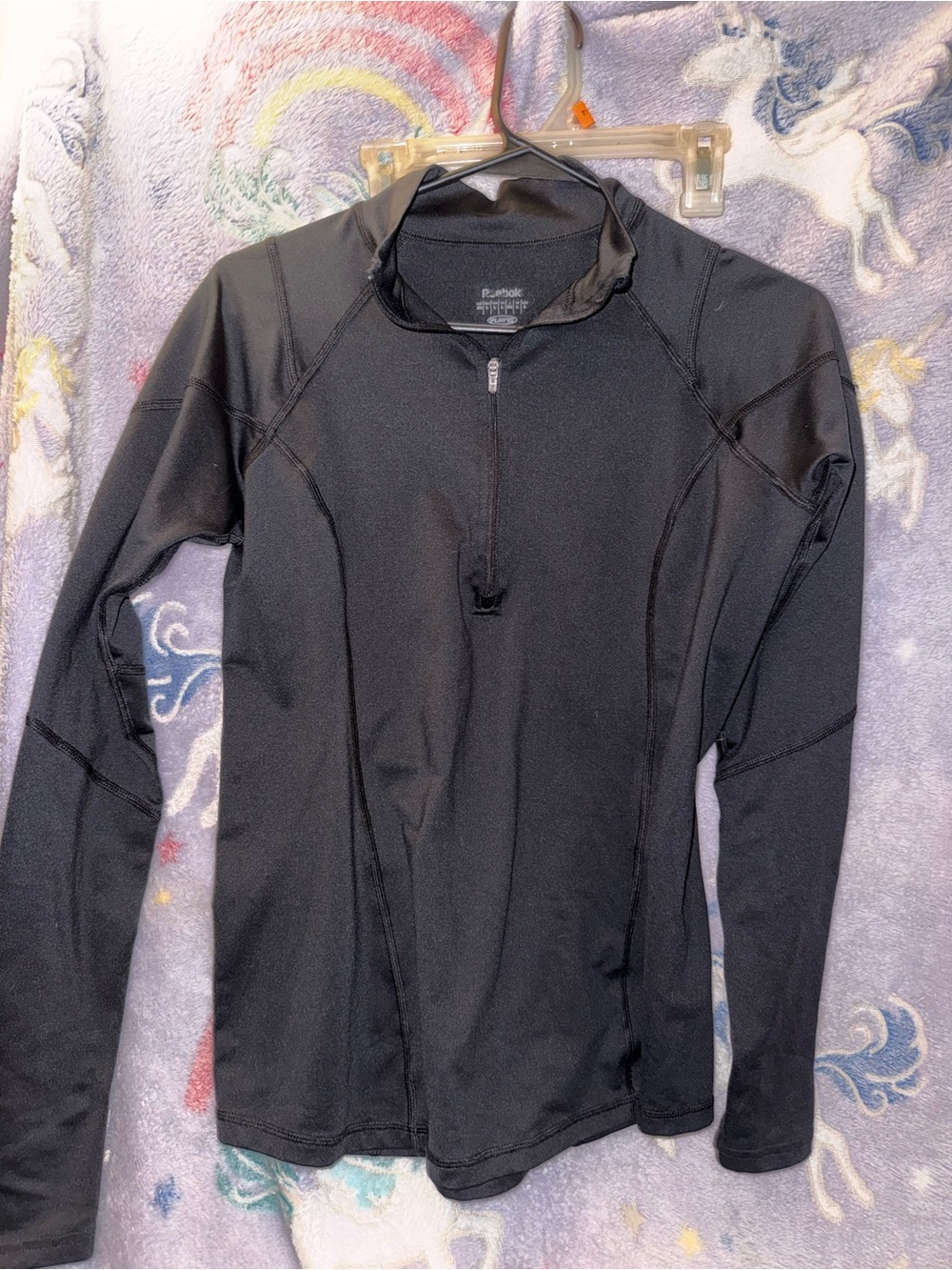 Reebok Black Women's Long-Sleeve Zip Rash Guard